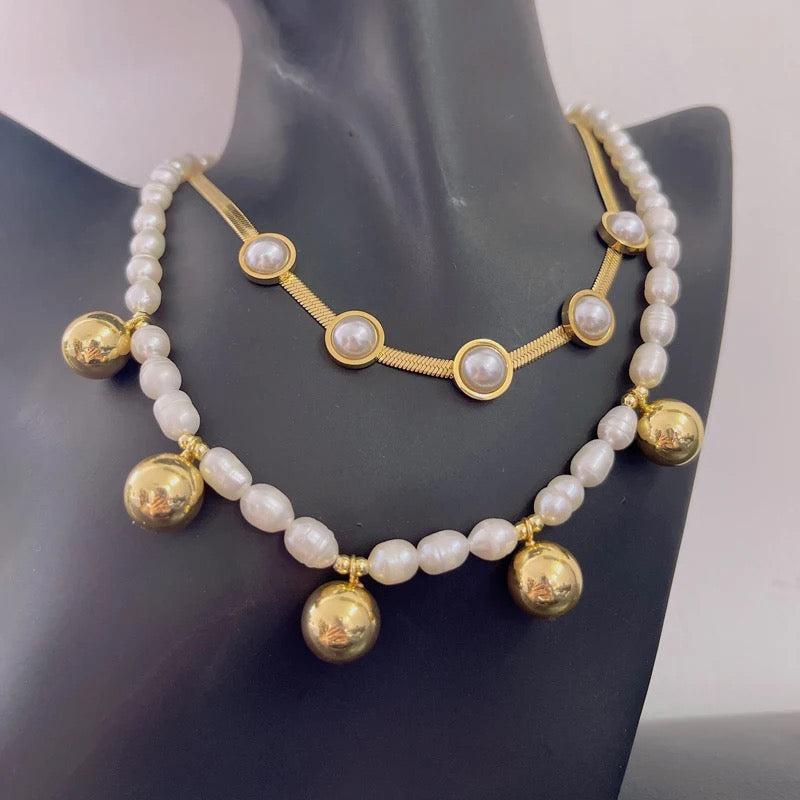 Pearl Stone Necklace