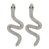 LUCA Crystal Snake Earrings