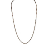 DAXI 4mm Twist Silver Necklace